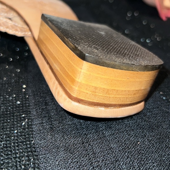 Sesto Meucci Tan 100% Italian Leather Size 8 Sandals - Picture 9 of 14